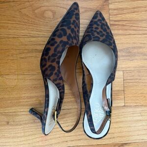 Franco Sarto Leopard kitten heel